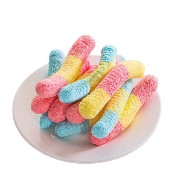 Freeze Dried Candy Colorful Worms 500g